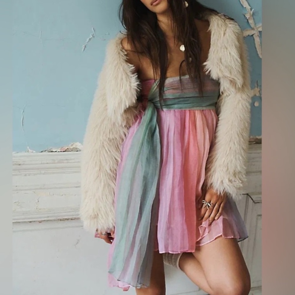 NWOT free people “in rainbows” dress